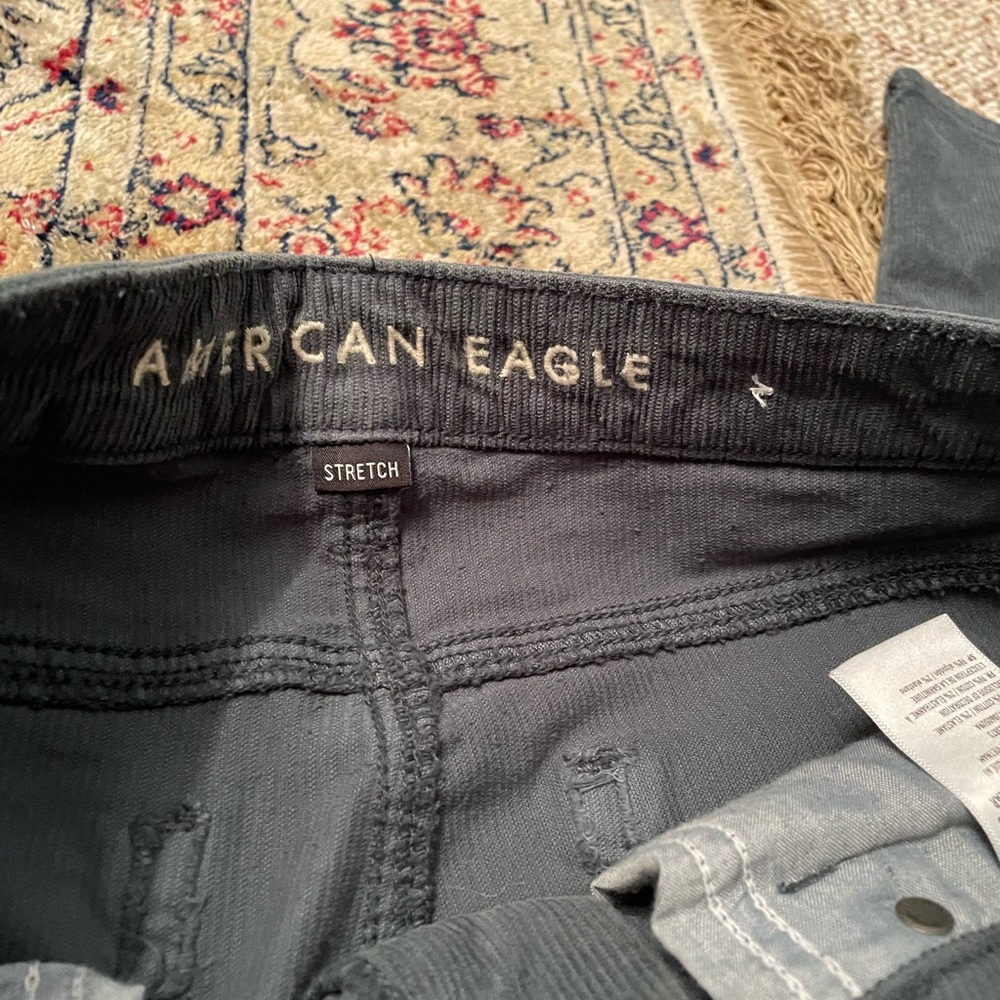 American Eagle Dark Gray Corduroy Jeans